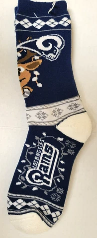NFL Los Angeles Rams Ugly Sweater Socks, New (REINDEER) Cover