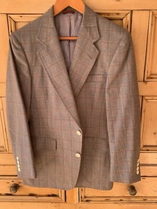 Abrigo deportivo Hart Schaffner Marx primavera lana seda ventana gris malva azul 38 R - Imagen 1 de 11