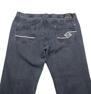 Jeans vintage Enyce uomo 44x32 larghi Y2K gamba larga hip hop sbiadito denim skater - Foto 1 di 14