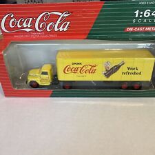 2x Coca-Cola Hartoy 1:64 Ford F-7 & Mack BM Tractor Trailer Truck Diecast NIB