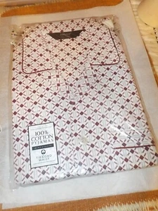 Vintage New St Michael Cotton Winceyette Pyjamas Mens Size Small Petite Cord Tie - Picture 1 of 5