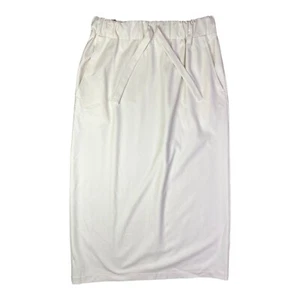 Zara Size S Cream Pull-On Midi Skirt Elastic Waist - Picture 1 of 6