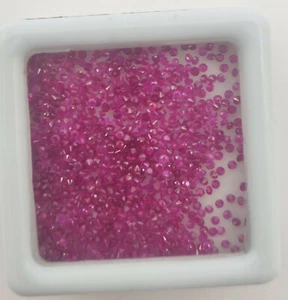 Natural Untreated Ruby Round Diamond Cut Loose Gemstone Lot 50 Pcs 0.9 MM - Bild 1 von 4