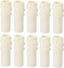 PATIKIL 30x100mm Candle Socket Covers, 10 Pack Plastic Sleeves Candelabra Base 