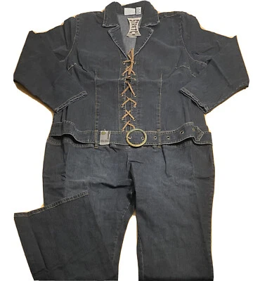 Vintage Sunshine Apparel Denim Jumpsuit Women’s Size 20W NOS Deadstock New - Image 1 of 4