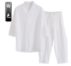 7color Linen Shaolin Zen Meditation T-shirt Wing Chun Tai Chi Kung Fu Clothes