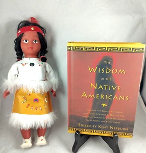 Muñeca niña india 11" de alto juguete sabiduría de los nativos americanos juego de libros de tapa dura - Imagen 1 de 11