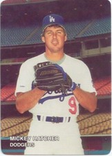 Mickey Hatcher 1987 Los Angeles L. A. Dodgers Mother's Cookies Baseball #25