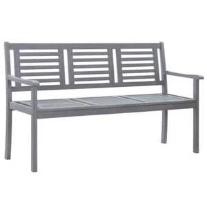 3-Seater Garden Bench Outdoor Patio Wooden Chair Solid Eucalyptus Wood 150cm - Picture 1 of 7