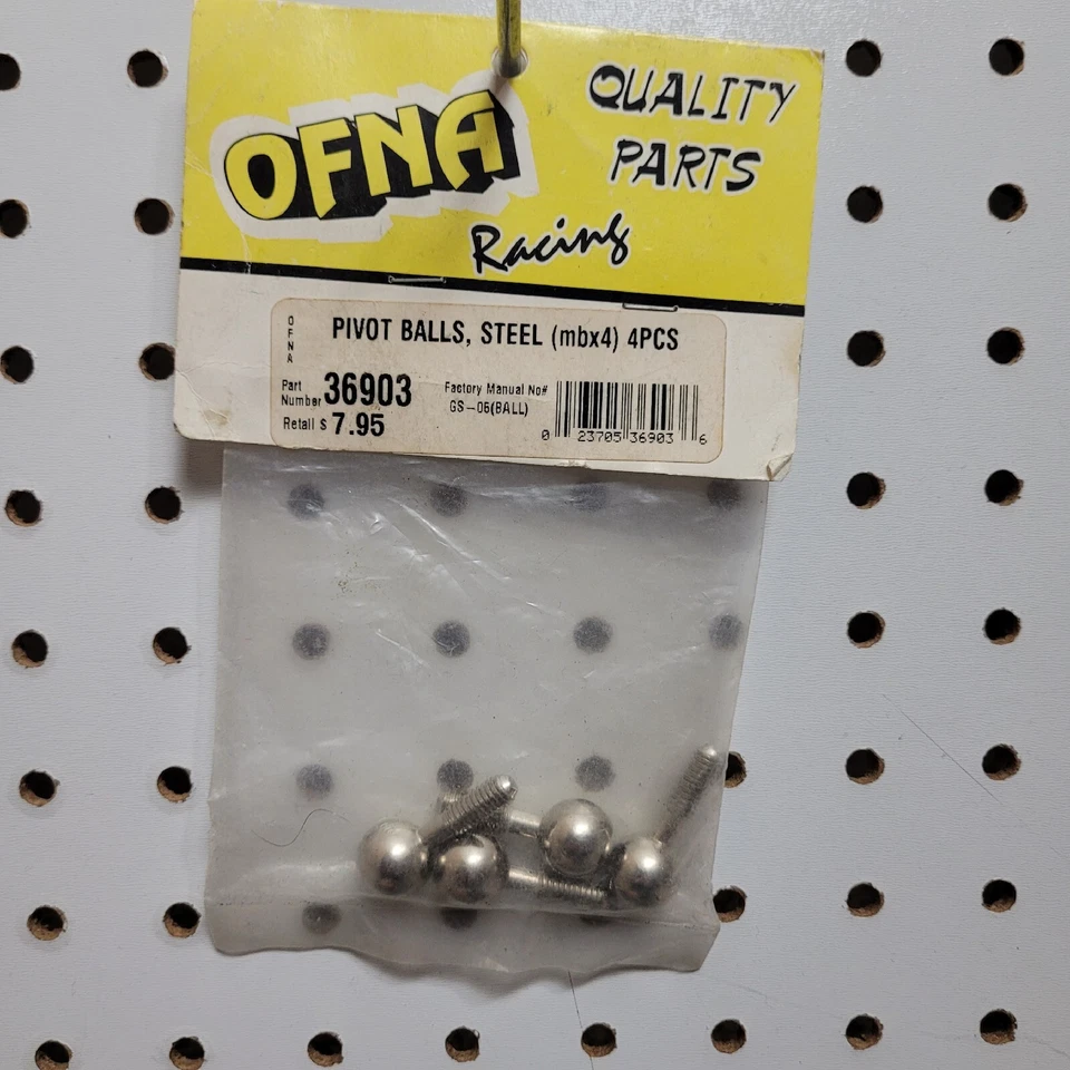 OFNA Racing 36903 Steel Pivot Balls (4pcs) ~ MBX4 Vintage NIP NOS - Image 1 of 1