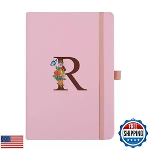 Pink Notebook for Women, 5.7"X8.3" A5 Journal Notebook with Letter R, Dual-Si - Picture 1 of 5