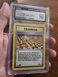 (POP 18) CGC 10 GEM MINT Warp Point Gym Challenge 1st Edition 126/132 Pokemon - Picture 1 of 4