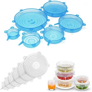 12PCS Silicone Stretch Lids for Food Storage, 6 Specifications of Reusable Si... - Picture 1 of 7