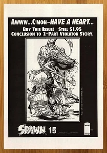 1993 Image Comics Spawn Print Ad/Poster Violator Clown Todd McFarlane Art 90s - Picture 1 of 4