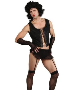 Adult Frank N Furter FUNNY ROCK GUY Rocky Horror Show Mens Musical Costume + Wig - Picture 1 of 6