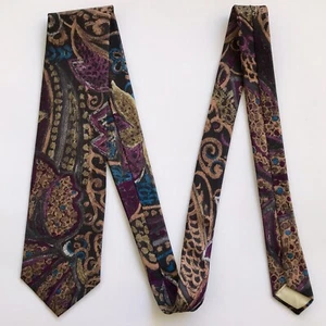 VTG ITALIAN HANDMADE Men Necktie Abstract Silk Tie Multicolor 56”x3.5” Business - Picture 1 of 7
