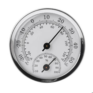 Indoor Analog Thermometer Hygrometer Temperature Humidity Gauge Monitor Meter