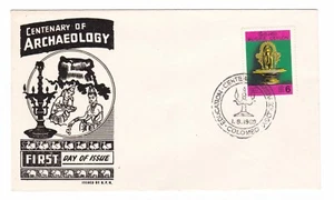 Ceylon Sri Lanka CENTENARY OF ARCHAEOLOGY 1969 First Day of Issue - Picture 1 of 2
