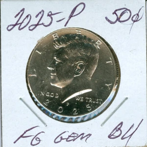 2025 P KENNEDY HALF DOLLAR FINEST GRADE GEM BU 99 CENTS SHIPPING * - Picture 1 of 2