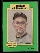1987 Hygrade All-Time Greats Ty Cobb #NNO Hat logo visible