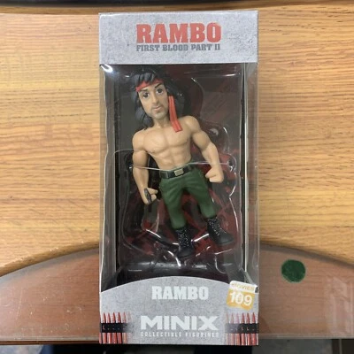 MINIX MOVIES #109 RAMBO FIRST BLOOD PART II SYLVESTER STALLONE FIGURE HAS MOVED - Image 1 of 4