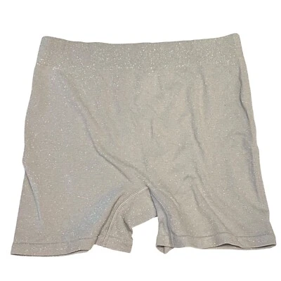 NUEVO CON ETIQUETAS AERIE Boyshort Pantie Talla S-M-L Gris Plata Brillante Foto 1 de 4
