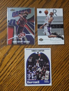 Vince Carter -2003-04 Topps Finest +1999-00 NBA Hopps Decade +2002-03 UD Glass - Picture 1 of 2