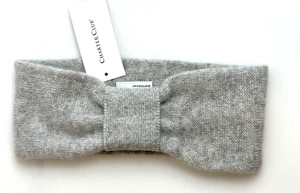 Diadema Charter Club 100 % cachemir cálida suave acogedora gris claro nueva con etiquetas $45 - Imagen 1 de 10
