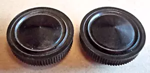 2 schwarze Ebonit ? Knöpfe , alte Röhrenradios , Funkgerätr , Lagerware , TOP - Bild 1 von 6
