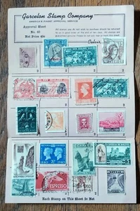 Garcelon Stamp Company Approval Sheet #40 - Picture 1 of 4