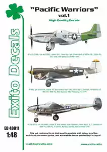 EXITO DECALCOMANIE ED48011 - 1:48 Pacific Warriors vol.1 - P-40 - P-51 - Foto 1 di 8