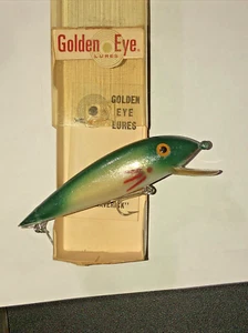 Gudebrod Golden Eye Maverick Fishing Lure 4 Inch Crankbait Green Silver HTF RARE - Picture 1 of 14