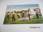 Pitching Tents, Vintage Tuck Oilette 9038, Military Life