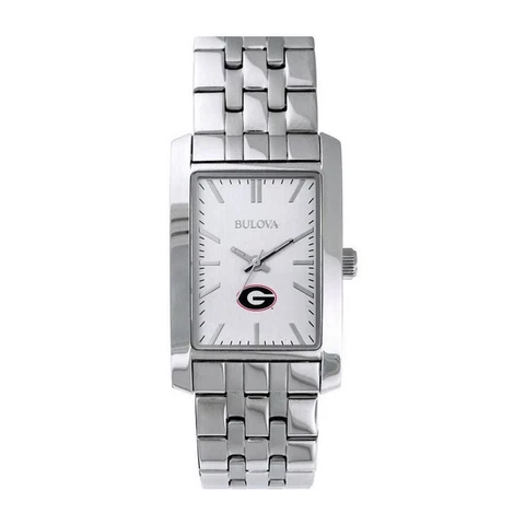 Women's Georgia Bulldogs UGA Bulova Silver Rectangle Watch Cover
