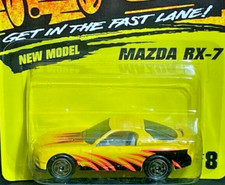 Matchbox Superfast Mazda RX-7, Yellow, #8, 1/64, "Get In The Fast Lane"