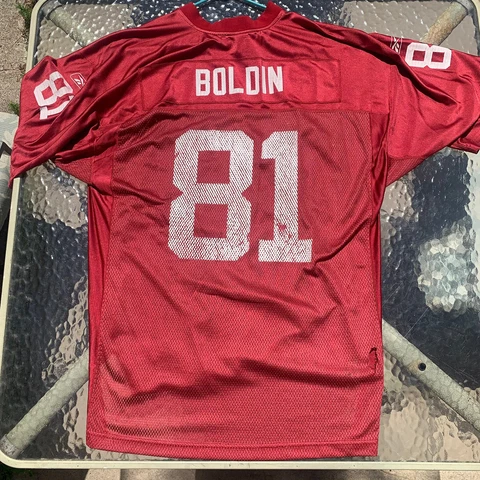 Reebok NFL Equipment Red Arizona Cardinals Anquan Boldin #81 Jersey Size Large Cover