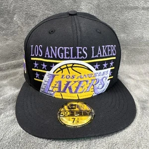 Los Angeles Lakers NBA New Era 59FIFTY Fitted Hat Star Stud Size 7 3/8 HWC NWT - Picture 1 of 11
