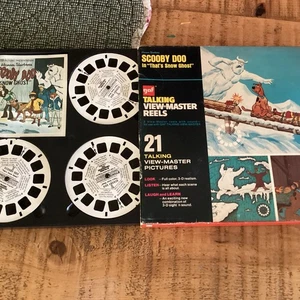 1973 VINTAGE GAF TALKING VIEW MASTER REELS SCOOBY DOO THATS SNOW GHOST COMPLETE - Picture 1 of 2