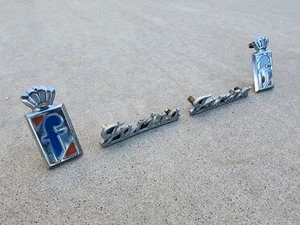 Original Set of 4 Farina Emblem Script Trim Badge Pininfarina Italian Car Design - Picture 1 of 10