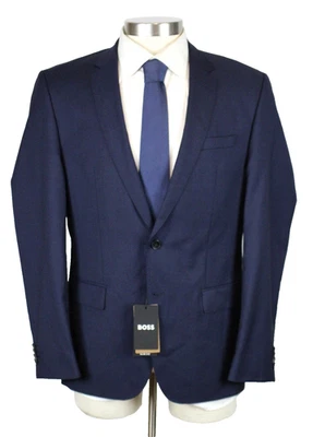Hugo Boss Suit Jacket 42 R Mens Dark Blue Reda Wool Slim Fit Huge Genius Coat - Image 1 of 4