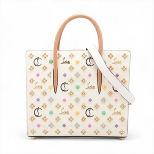 Christian Louboutin Paloma Medium Leather 2 Way Handbag White - Picture 1 of 11