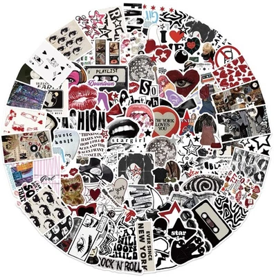 UK 100 Trendy Y2K Downtown Girls Cartoon Aesthetic Art Stickers Phone Laptop NEW - Image 1 of 4