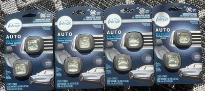 LOT OF 4 (2) Packs of Febreze Auto New Car Scent Vent Clip Air Freshener - NEW