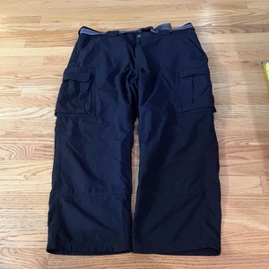 Pantalone cargo Duluth Flex Dry On The Fly uomo 2XLx34 nero con cintura gamba dritta - Foto 1 di 8