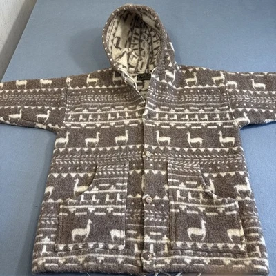 AZTEC Rey wear HEAVY Wool Jacket Hood Handmade in Ecuador BEAUTIFUL - Image 1 of 4