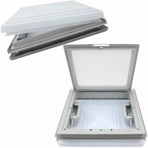 MPK escotilla de techo claraboya campana de techo 40 x 40 cm caravana autocaravana caravana gris   - Imagen 1 de 9