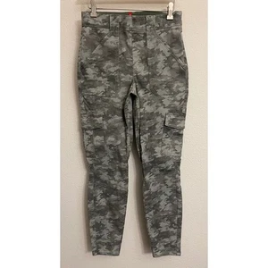 SPANX Cargohose Hose grau Camouflage Print Pull On Pocket, bequem Large - Bild 1 von 7