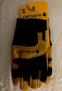 CARHARTT HIGH-DEXTERITY OPEN-CUFF GLOVES Work Glove Black Barley Padded Job - Picture 1 of 3