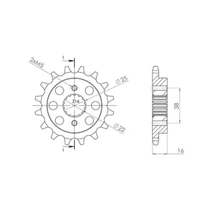 SGR PIGNONE S AC P525-D15 FIT ON DUCATI SPORTCLASSIC SPORT S 1000 07/09 - Picture 1 of 1