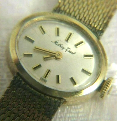 RELOJ MECÁNICO PARA DAMAS MATHEY-TISSOT RELLENO ORO 10K Foto 1 de 4